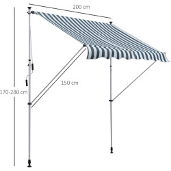 Copertina Outsunny 840-182MX (White/Green) Thumb