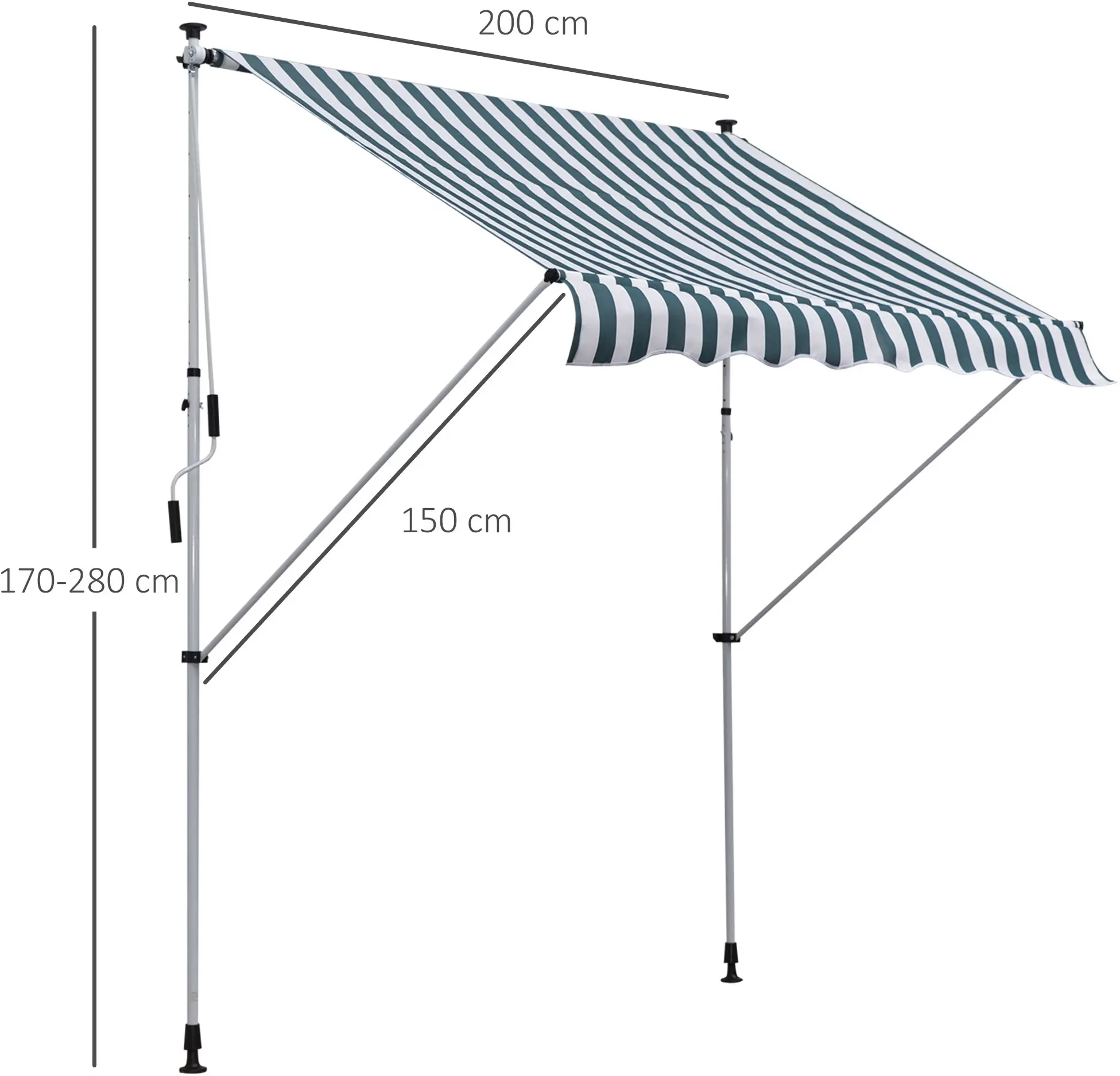 Copertina Outsunny 840-182MX (White/Green) - 5