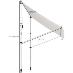 Copertina Outsunny 840-182WT (White) Thumb