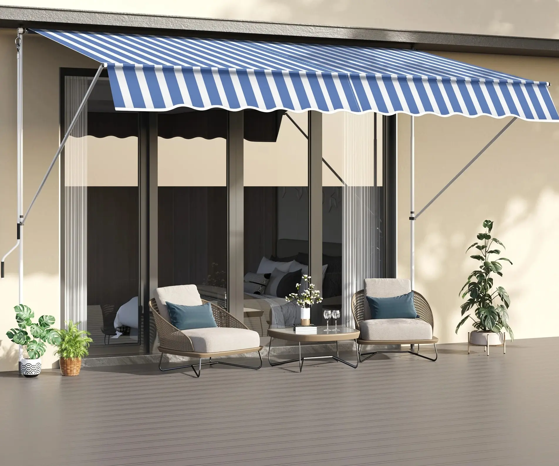 Copertina Outsunny 840-183BU (White/Blue) - 6