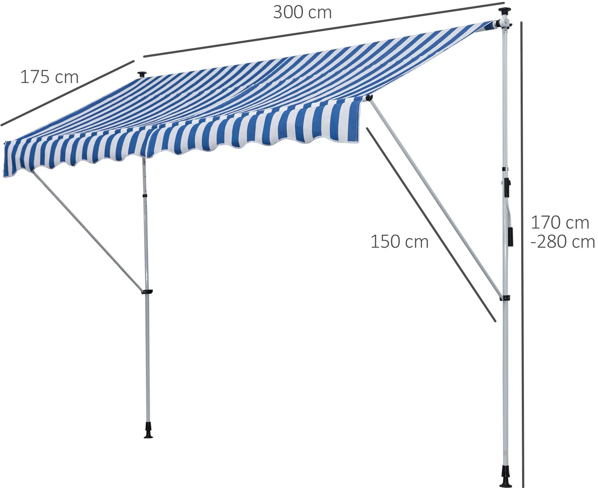 Copertina Outsunny 840-183BU (White/Blue) - 7