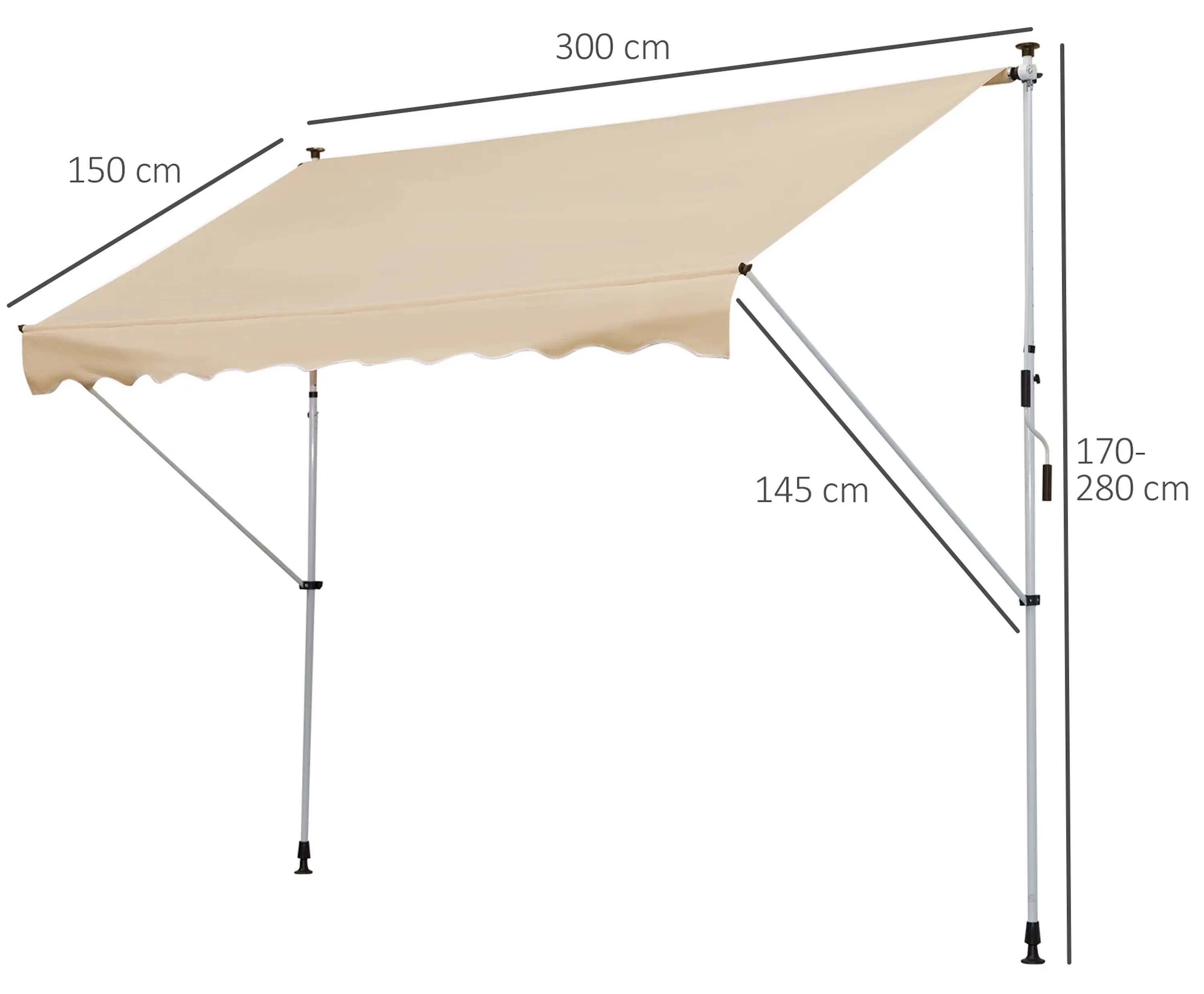 Copertina Outsunny 840-183CW (Beige) - 6