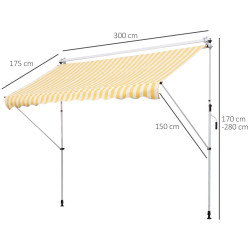 Copertina Outsunny 840-183YL (Yellow) Thumb