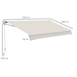 Маркиза Outsunny 840-239V00CW (White-Cream) Thumb