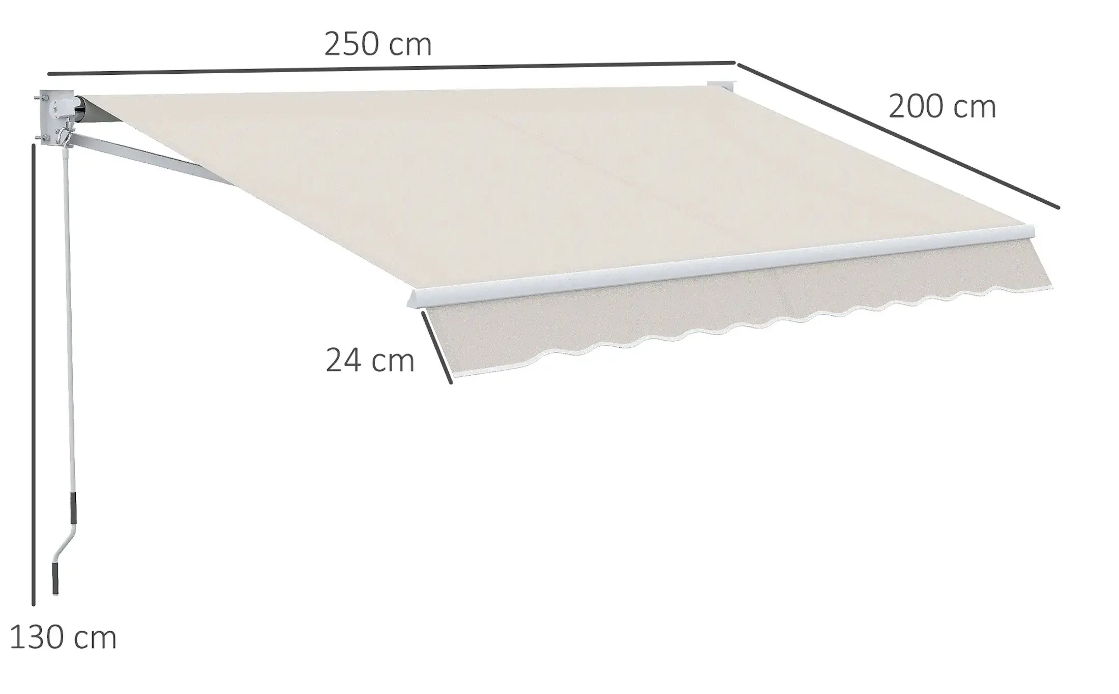 Маркиза Outsunny 840-239V00CW (White-Cream) - 5