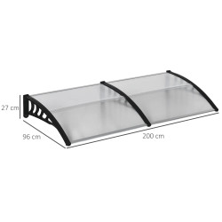 Copertina Outsunny B70-058V02CR (Transparent/Black) Thumb