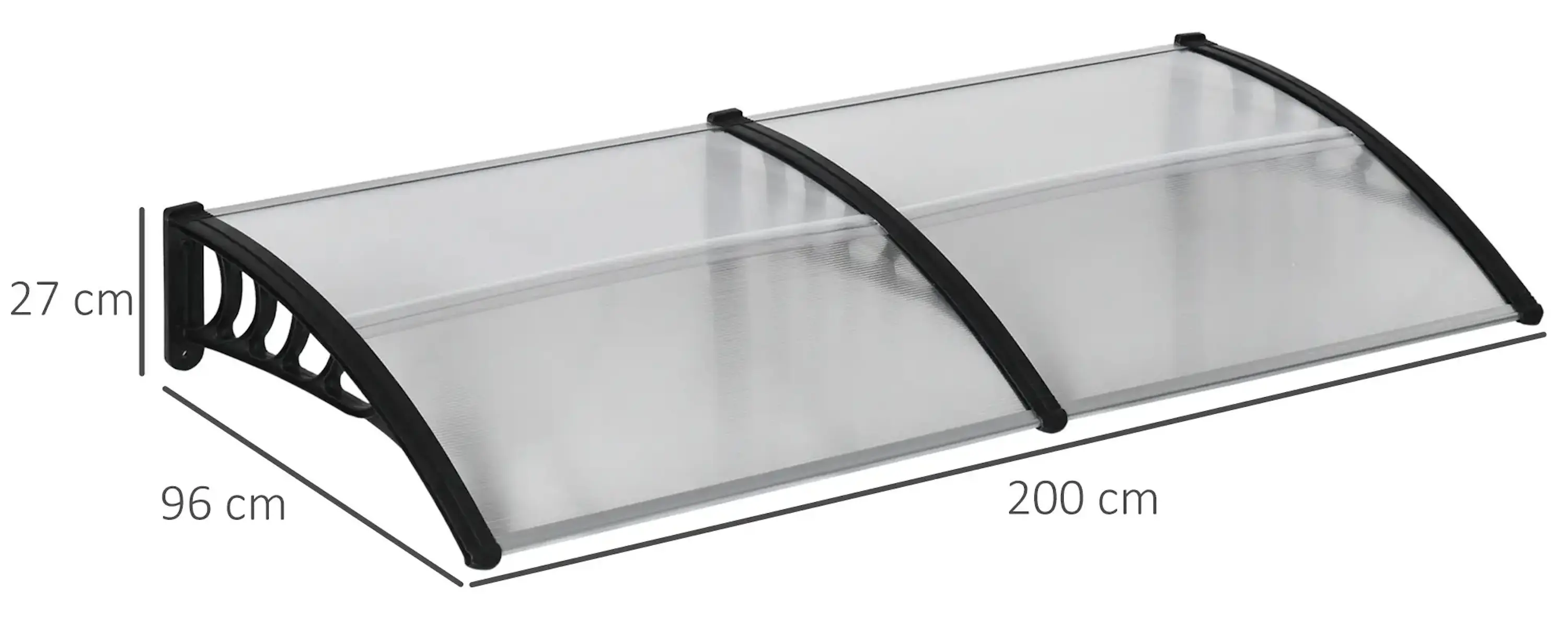 Copertina Outsunny B70-058V02CR (Transparent/Black) - 5