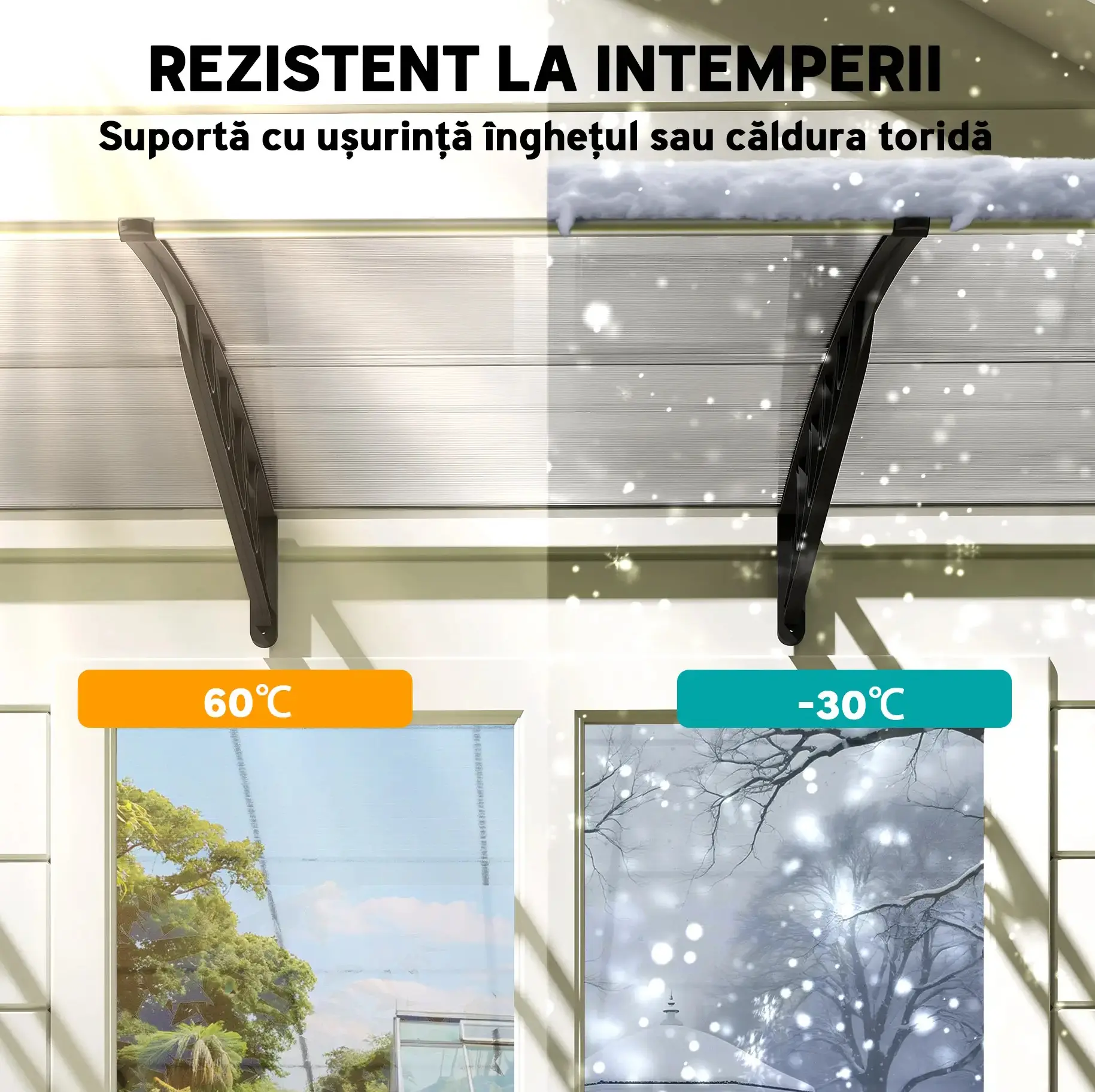 Copertina Outsunny B70-058V03CR (Transparent/Black) - 6