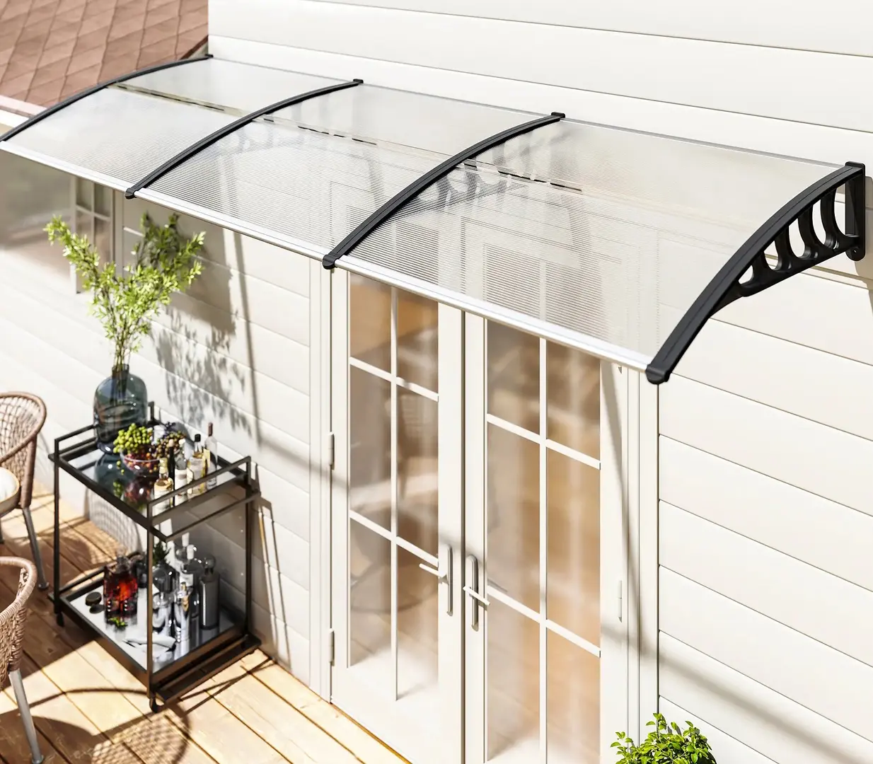 Copertina Outsunny B70-058V03CR (Transparent/Black)