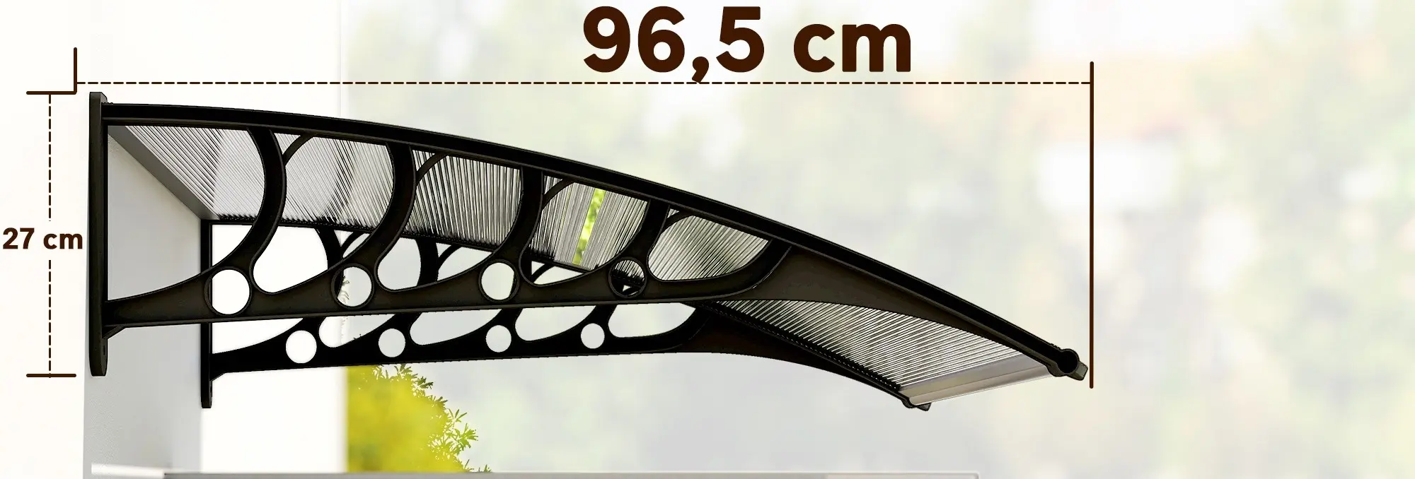 Copertina Outsunny B70-059V01TP (Black/Transpatent) - 3