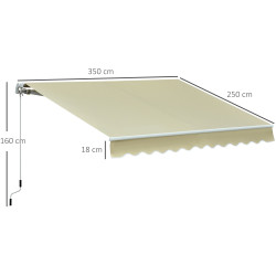 Маркиза выдвижная Outsunny 100110-007CM (Beige) Thumb