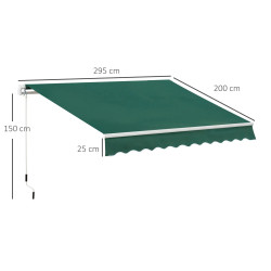 Copertina retractabila Outsunny 840-149V01GN (Green) Thumb
