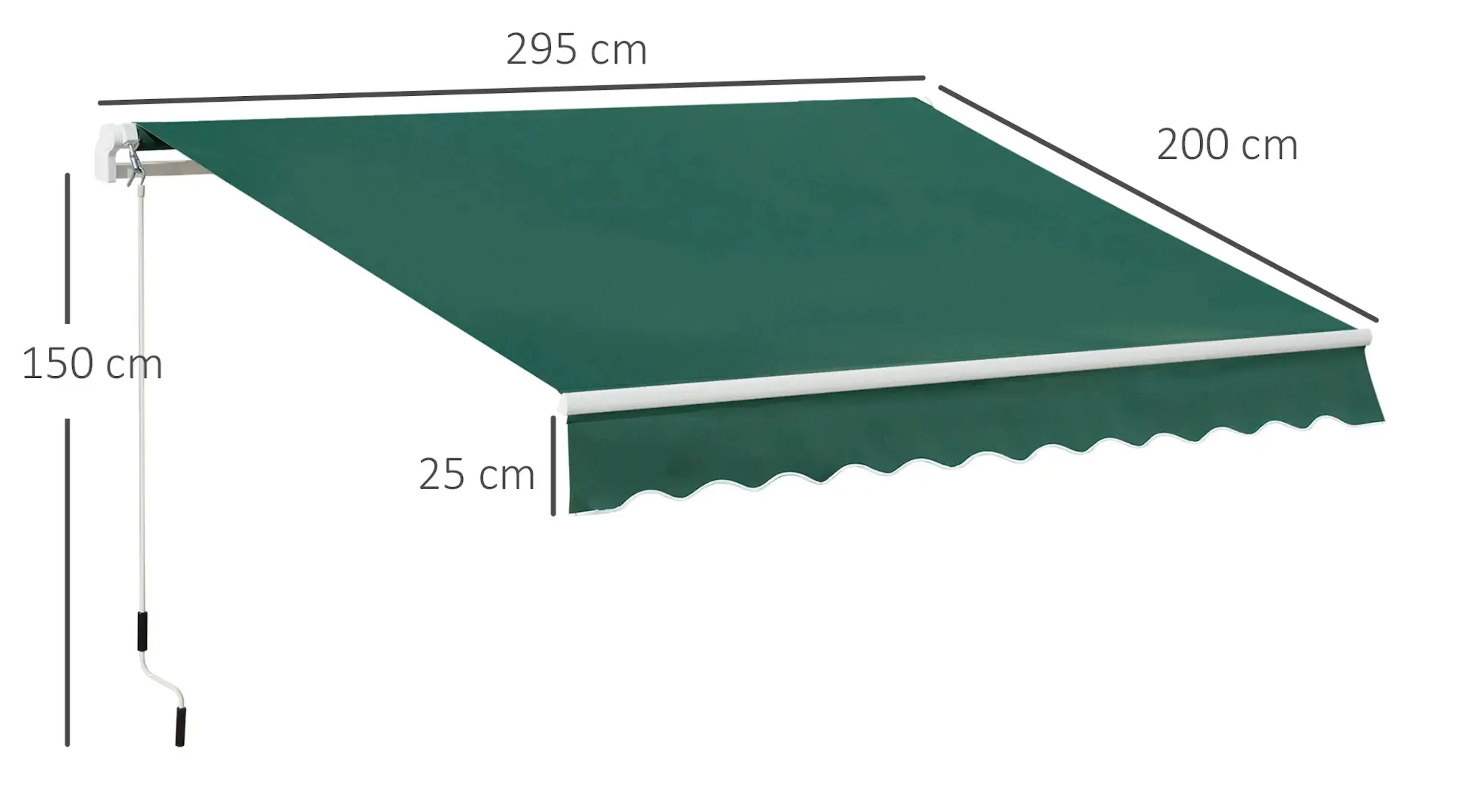 Copertina retractabila Outsunny 840-149V01GN (Green) - 3