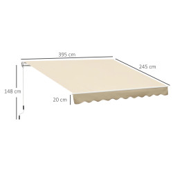 Copertina retractabila Outsunny 840-150CW (Beige) Thumb