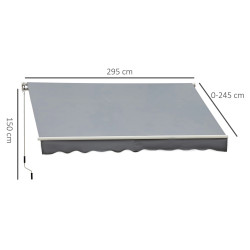 Маркиза выдвижная Outsunny 840-150GY (Grey) Thumb