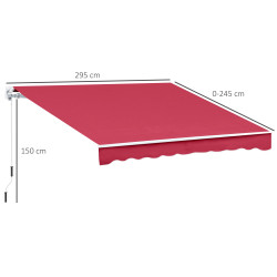 Маркиза выдвижная Outsunny 840-150WR (Bordeaux) Thumb