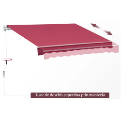 Маркиза выдвижная Outsunny 840-150WR (Bordeaux) Thumb