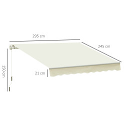 Copertina retractabila Outsunny 840-150WT (White) Thumb