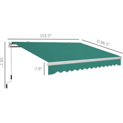 Copertina retractabila Outsunny 840-151GN (Green) Thumb