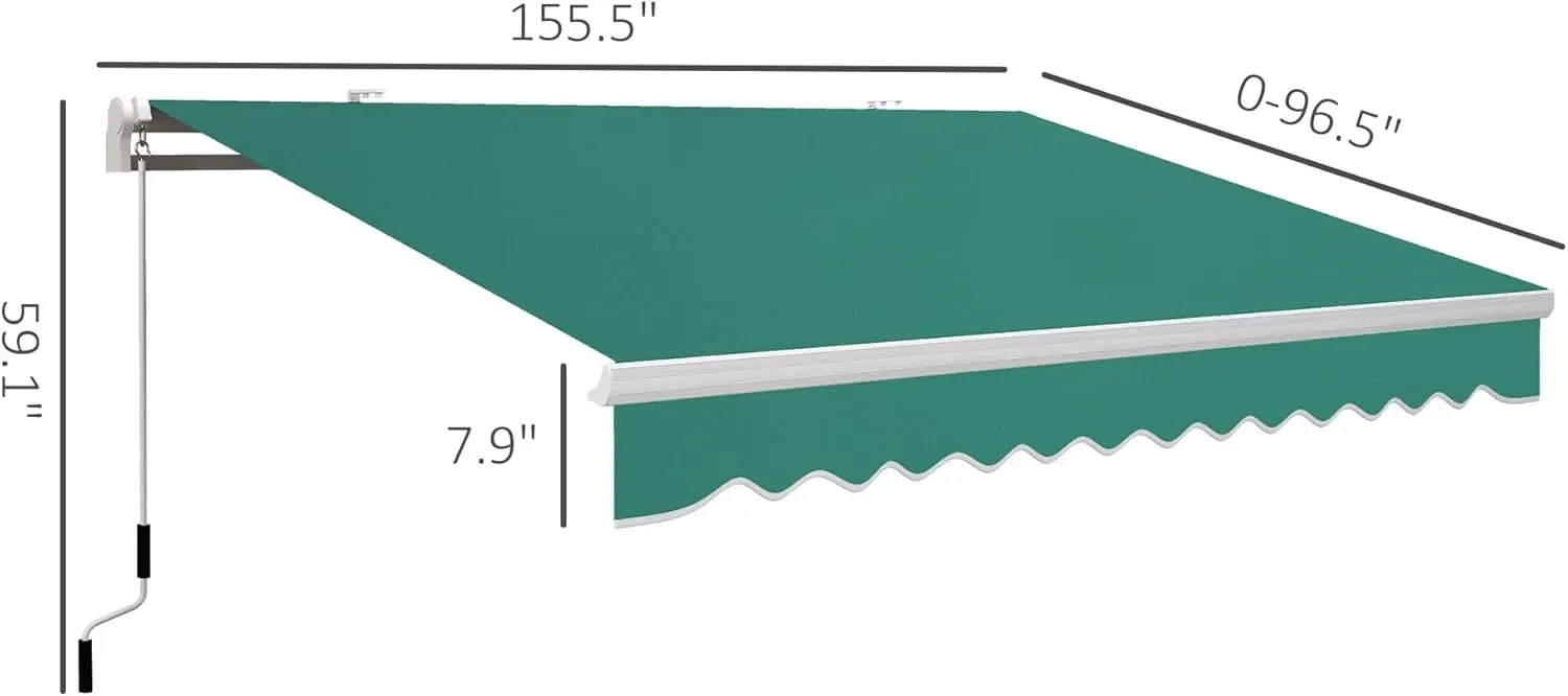 Copertina retractabila Outsunny 840-151GN (Green) - 5