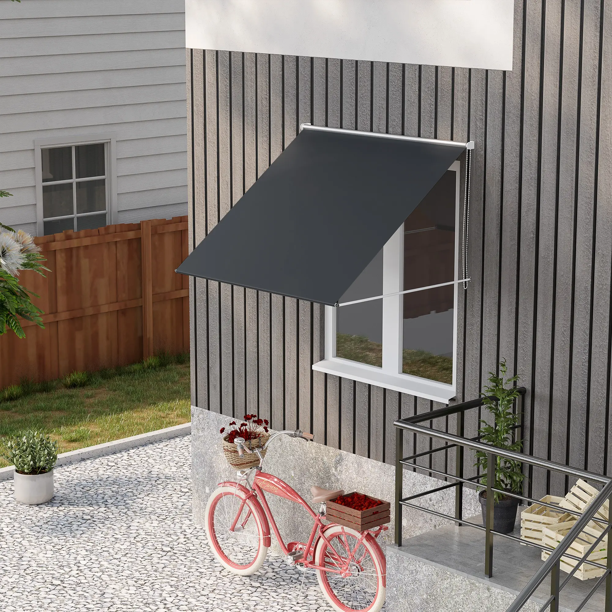 Маркиза выдвижная Outsunny 840-238V00CG (Dark Grey) - 7