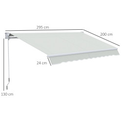 Copertina retractabila Outsunny 840-239V01CW (Cream White) Thumb