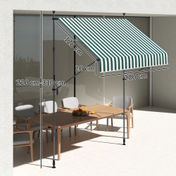 Copertina retractabila Outsunny 840-273V00GN (Green/White) Thumb