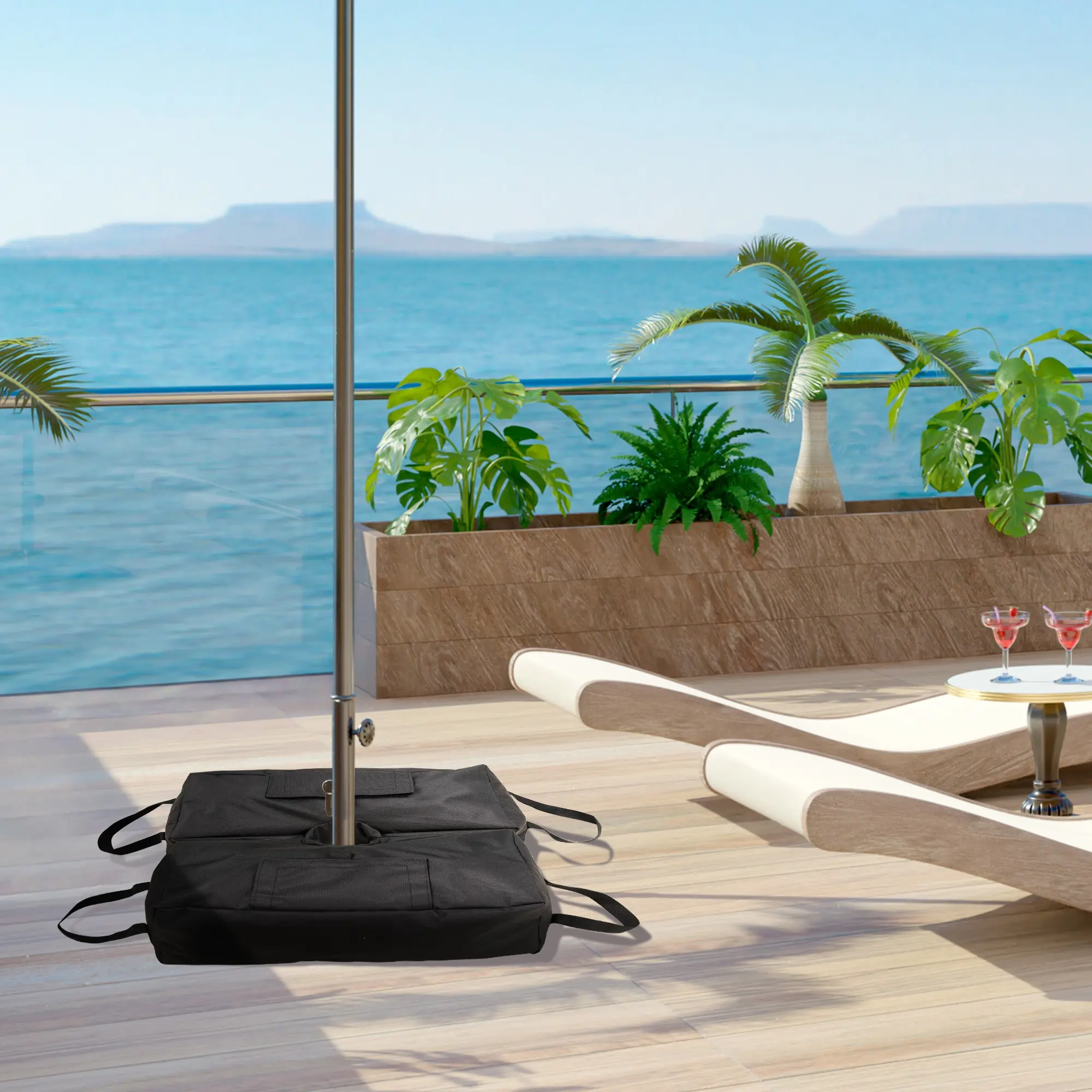 Набор подставок для зонта Outsunny 84D-054V00BK (Black) - 5