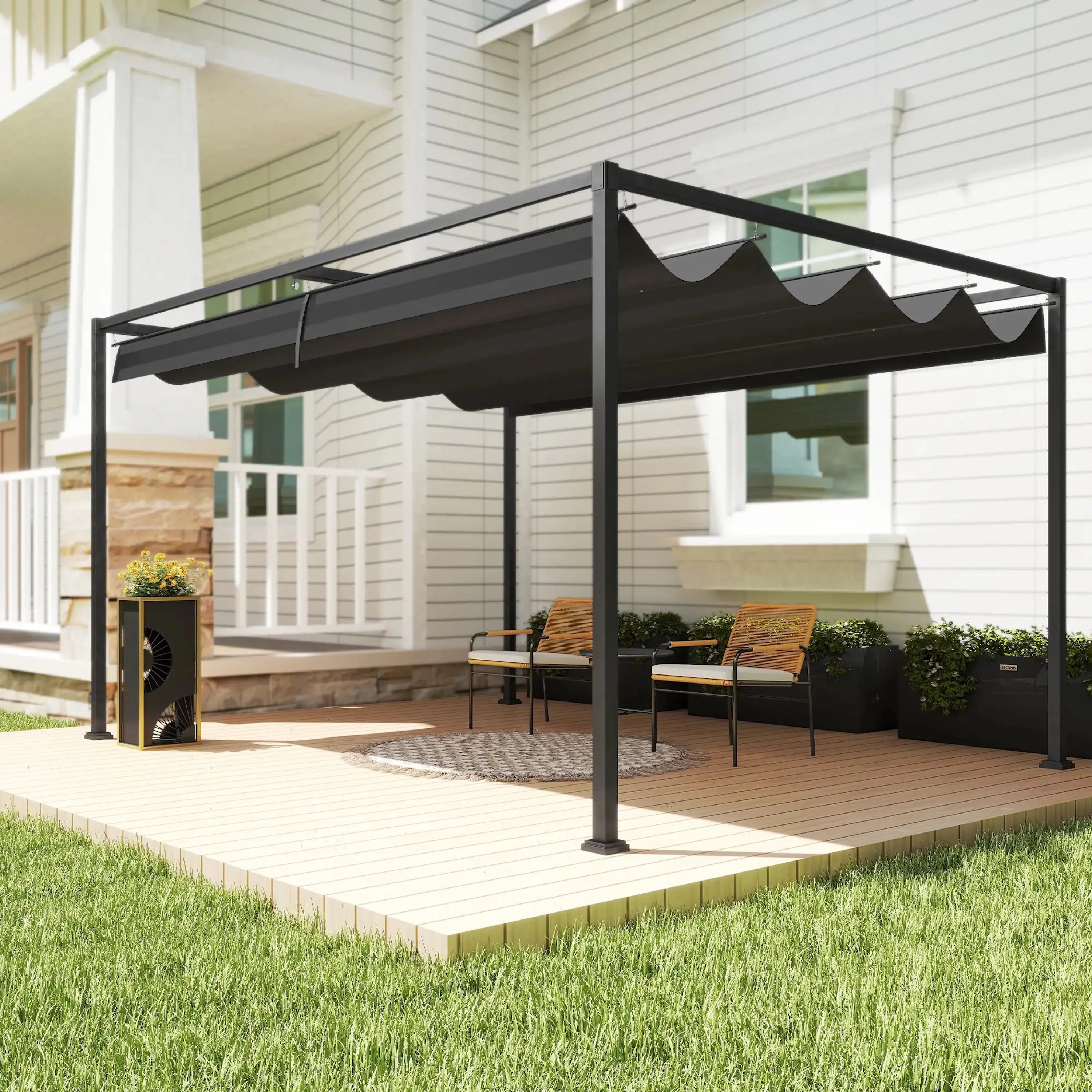 Pergola Outsunny 84C-175BK 3x2 (Black) - 2