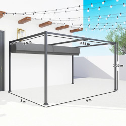 Pergola Outsunny 84C-175V01 4x3 (Dark Grey) Thumb