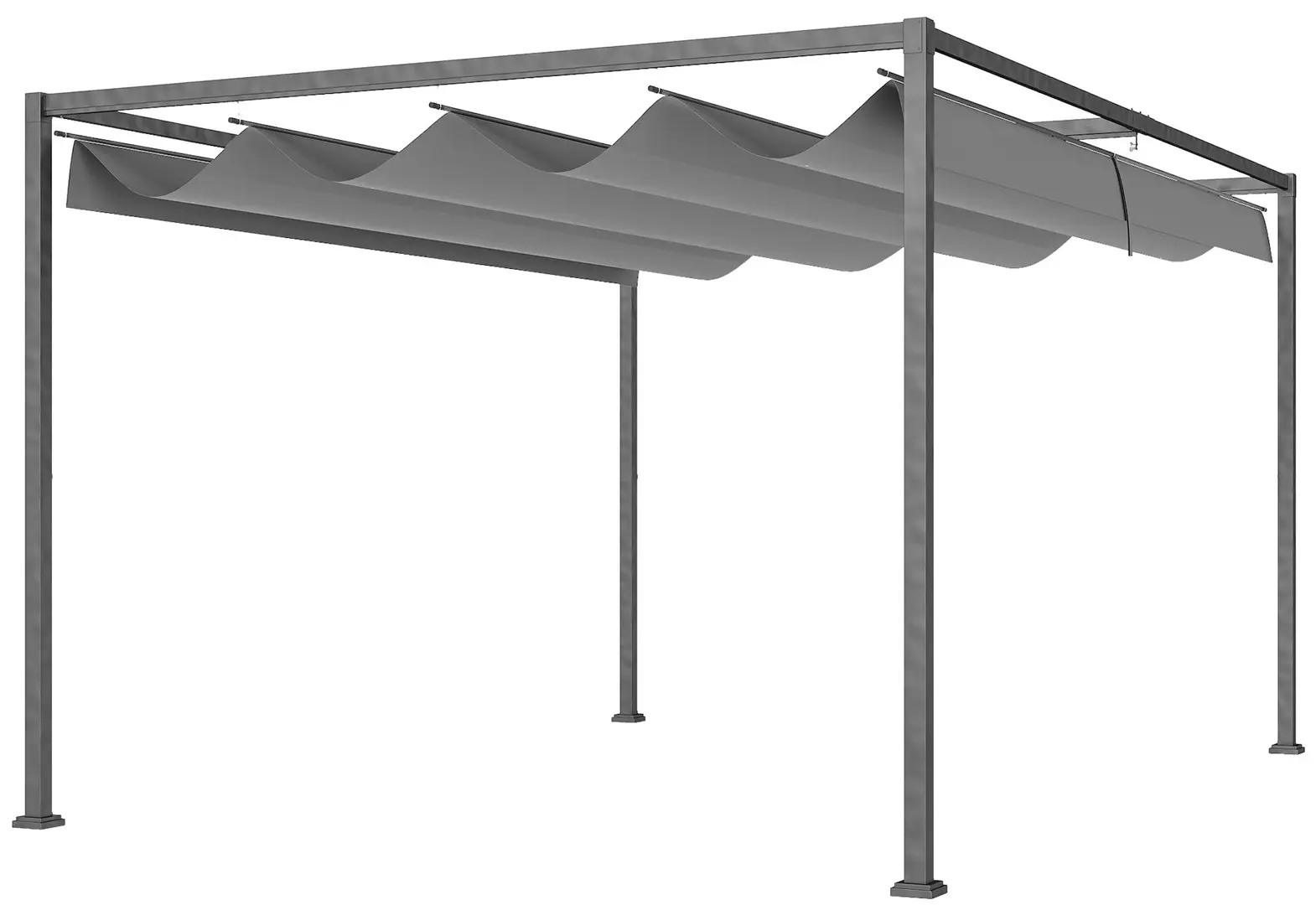 Pergola Outsunny 84C-175V01 4x3 (Dark Grey)