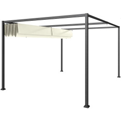 Pergola Outsunny 84C-175V01CW 4x3 (Cream/Black) Thumb