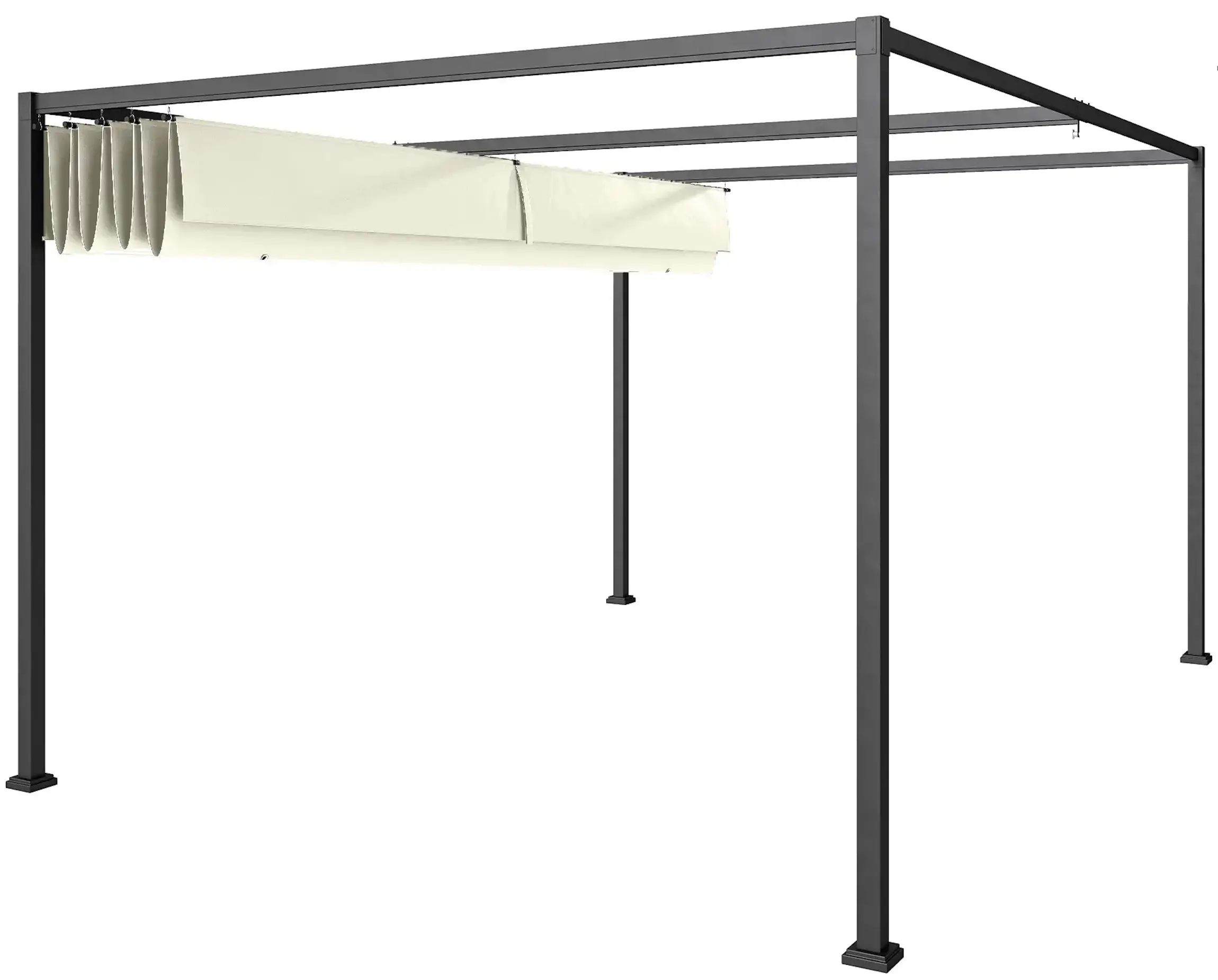 Pergola Outsunny 84C-175V01CW 4x3 (Cream/Black) - 2