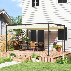 Pergola Outsunny 84C-175V01CW 4x3 (Cream/Black) Thumb