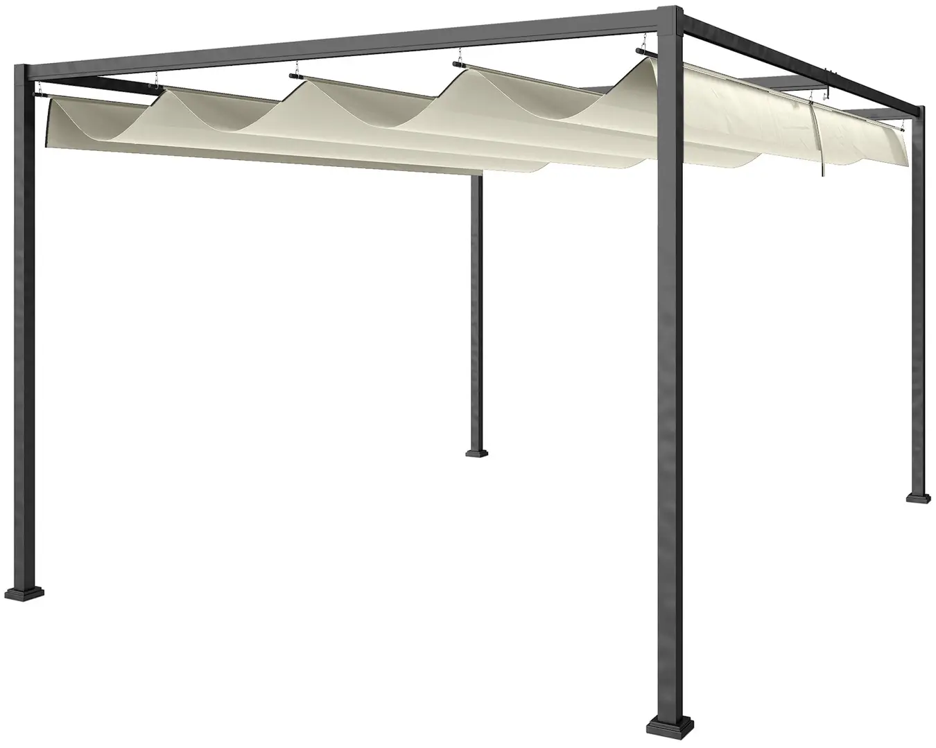 Pergola Outsunny 84C-175V01CW 4x3 (Cream/Black)