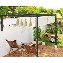 Pergola Outsunny 84C-470V00CW (Cream/Black) Thumb