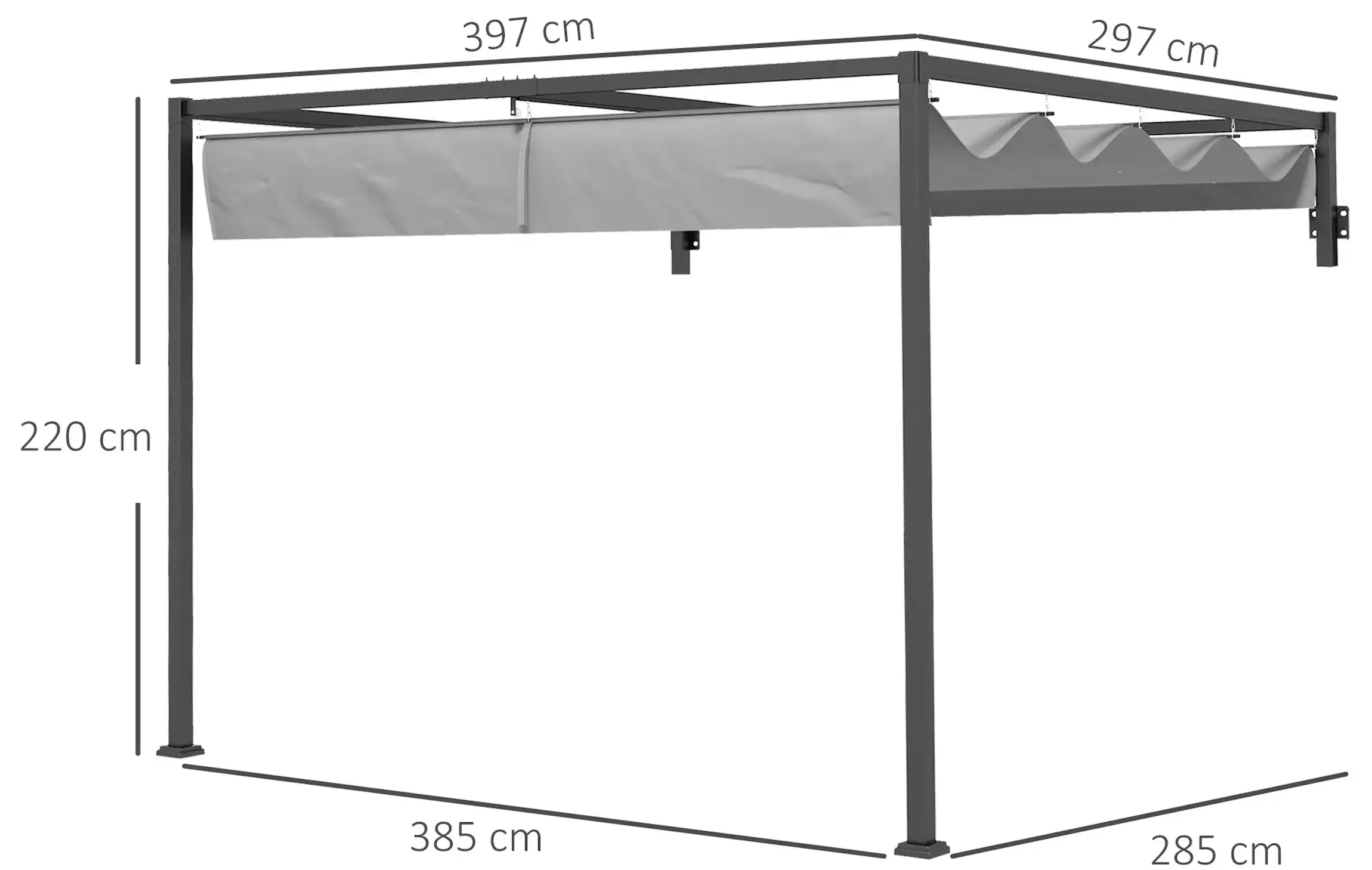 Пергола Outsunny 84C-470V02CG (Grey) - 5