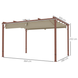 Pergola Outsunny 84C-577V01ND (Natural) Thumb