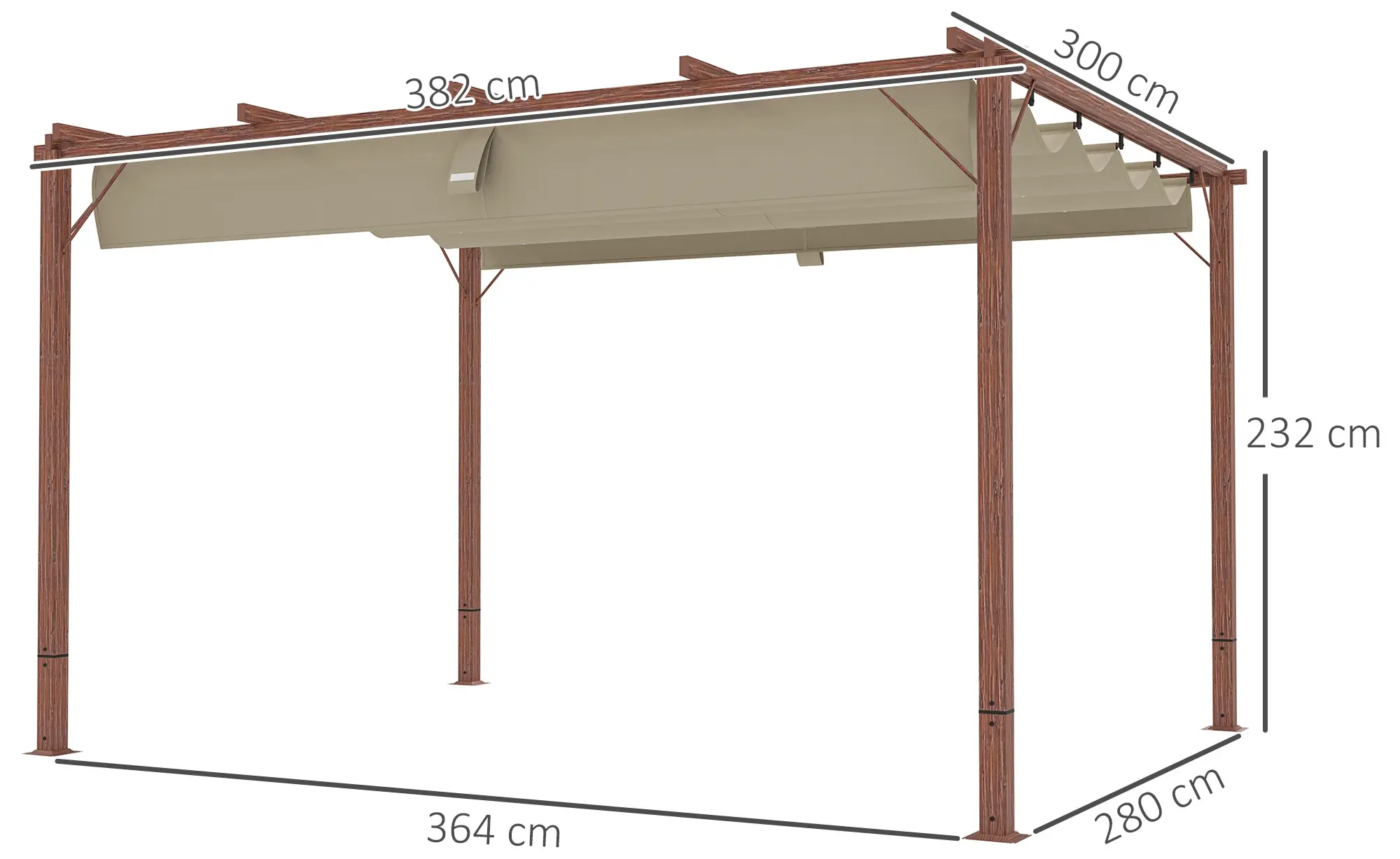 Pergola Outsunny 84C-577V01ND (Natural) - 3