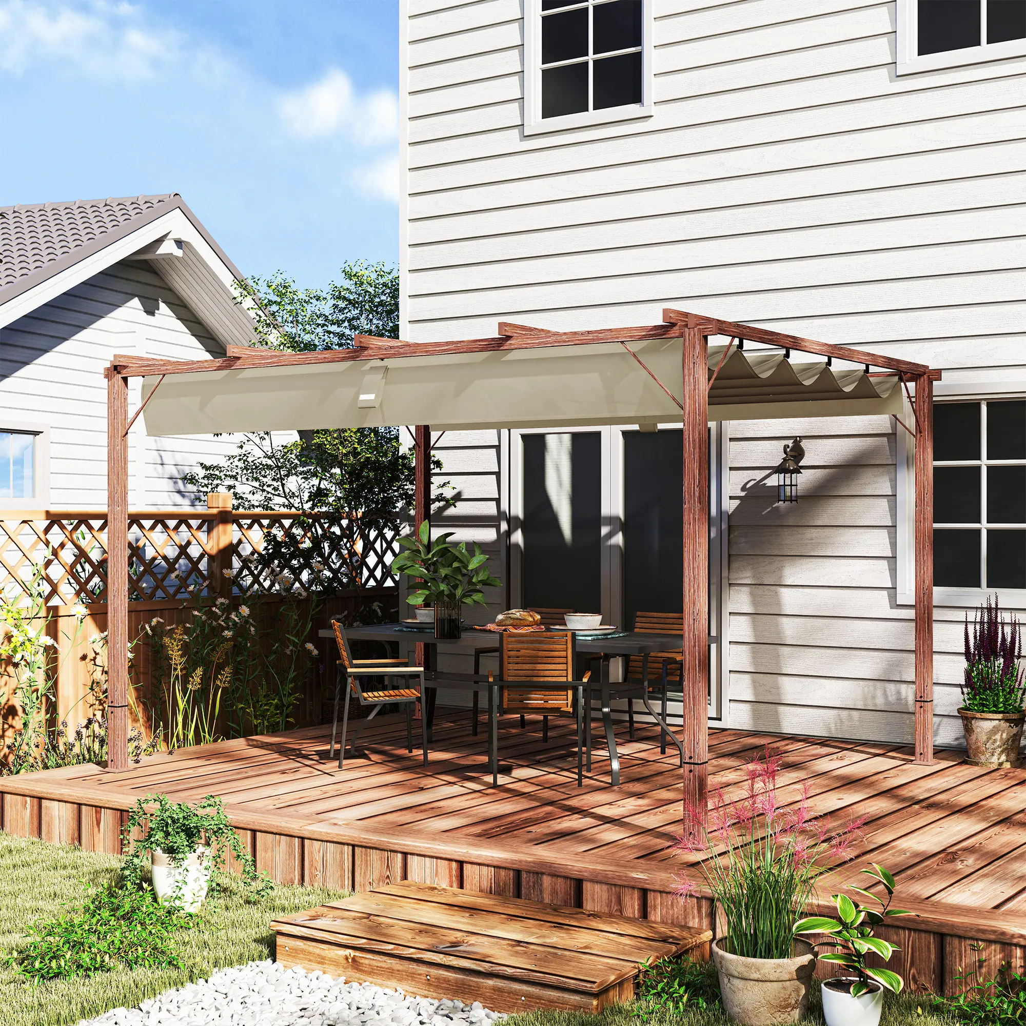 Pergola Outsunny 84C-577V01ND (Natural) - 7