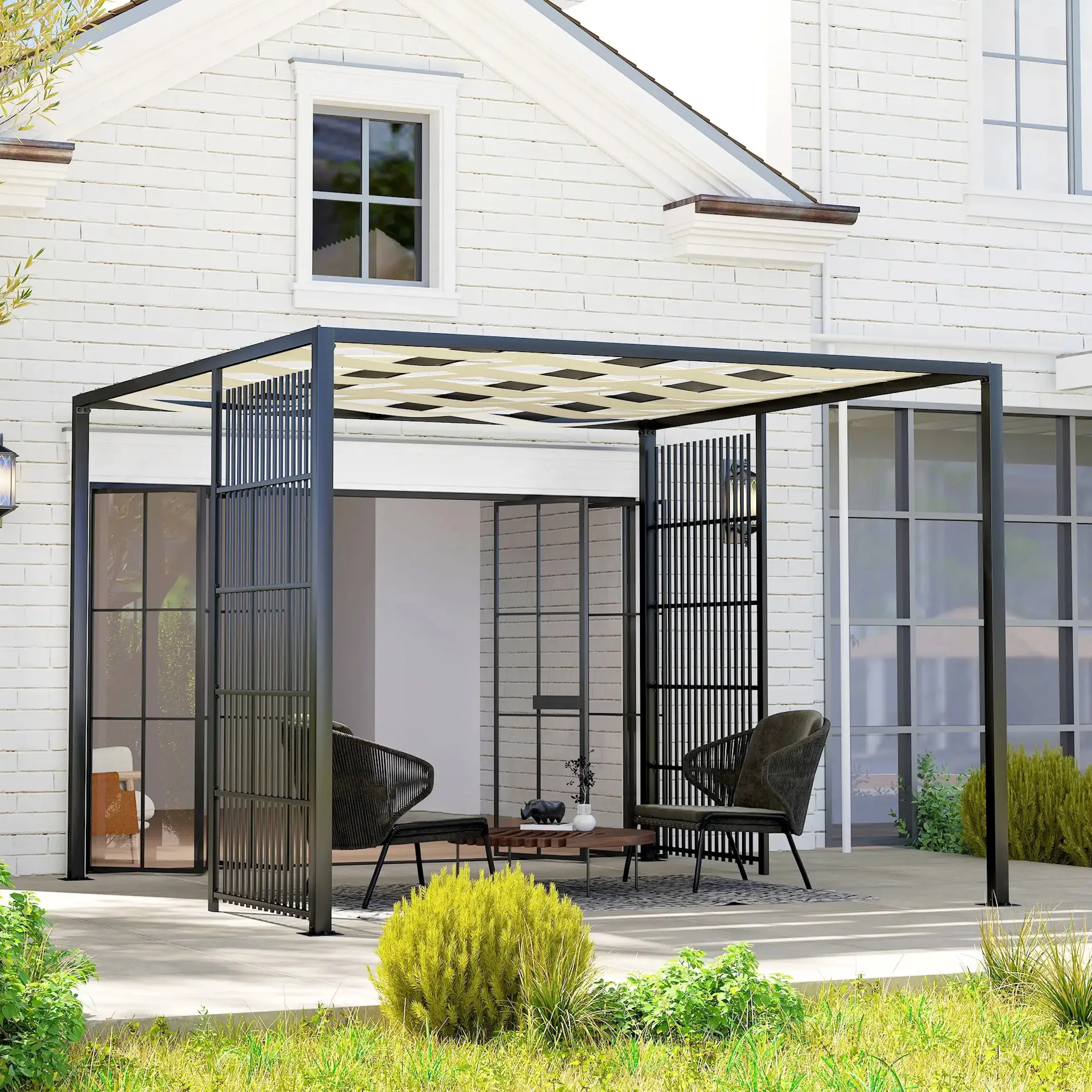 Пергола Outsunny 84C-641V00BK 3x3 (Black) - 3