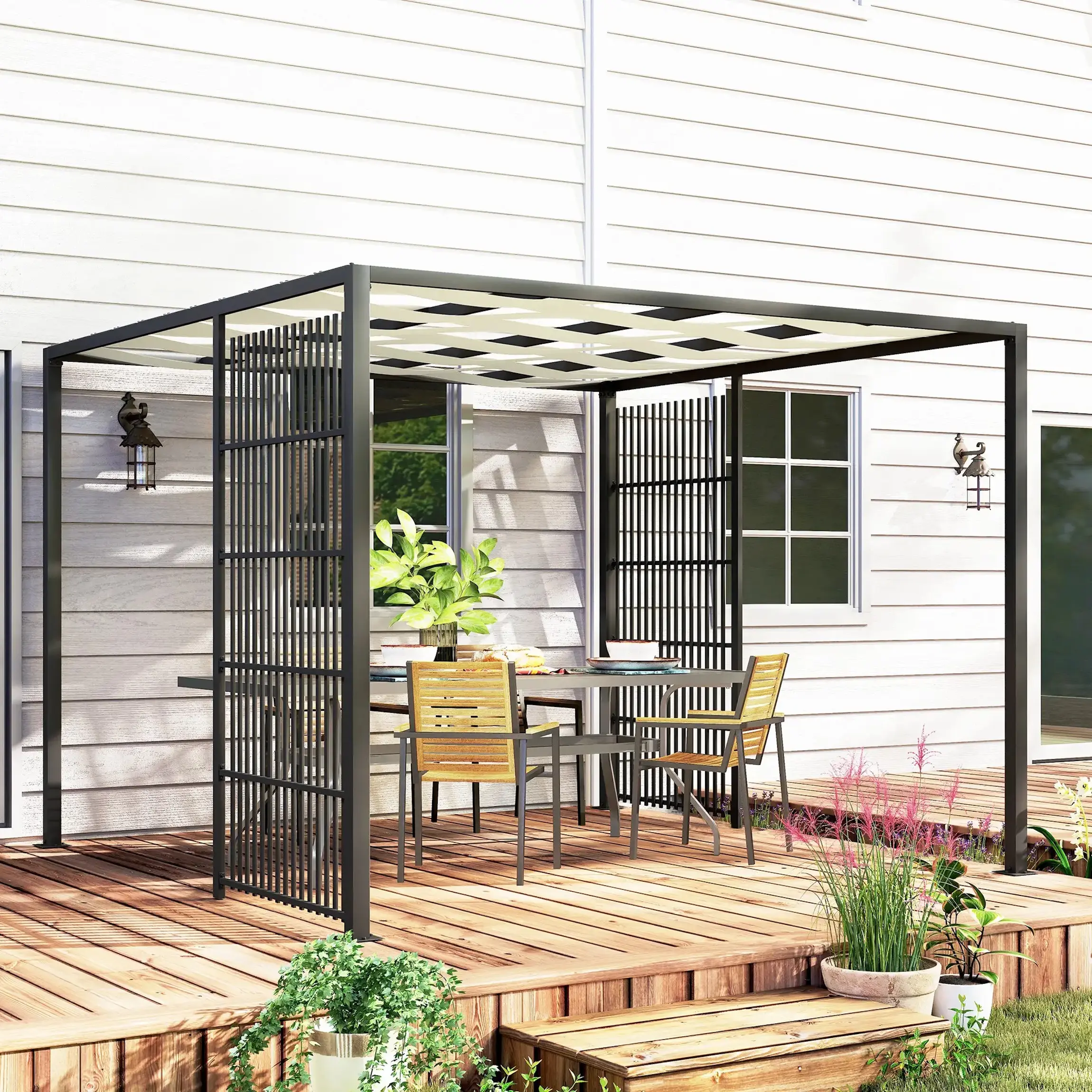 Пергола Outsunny 84C-641V00BK 3x3 (Black) - 4