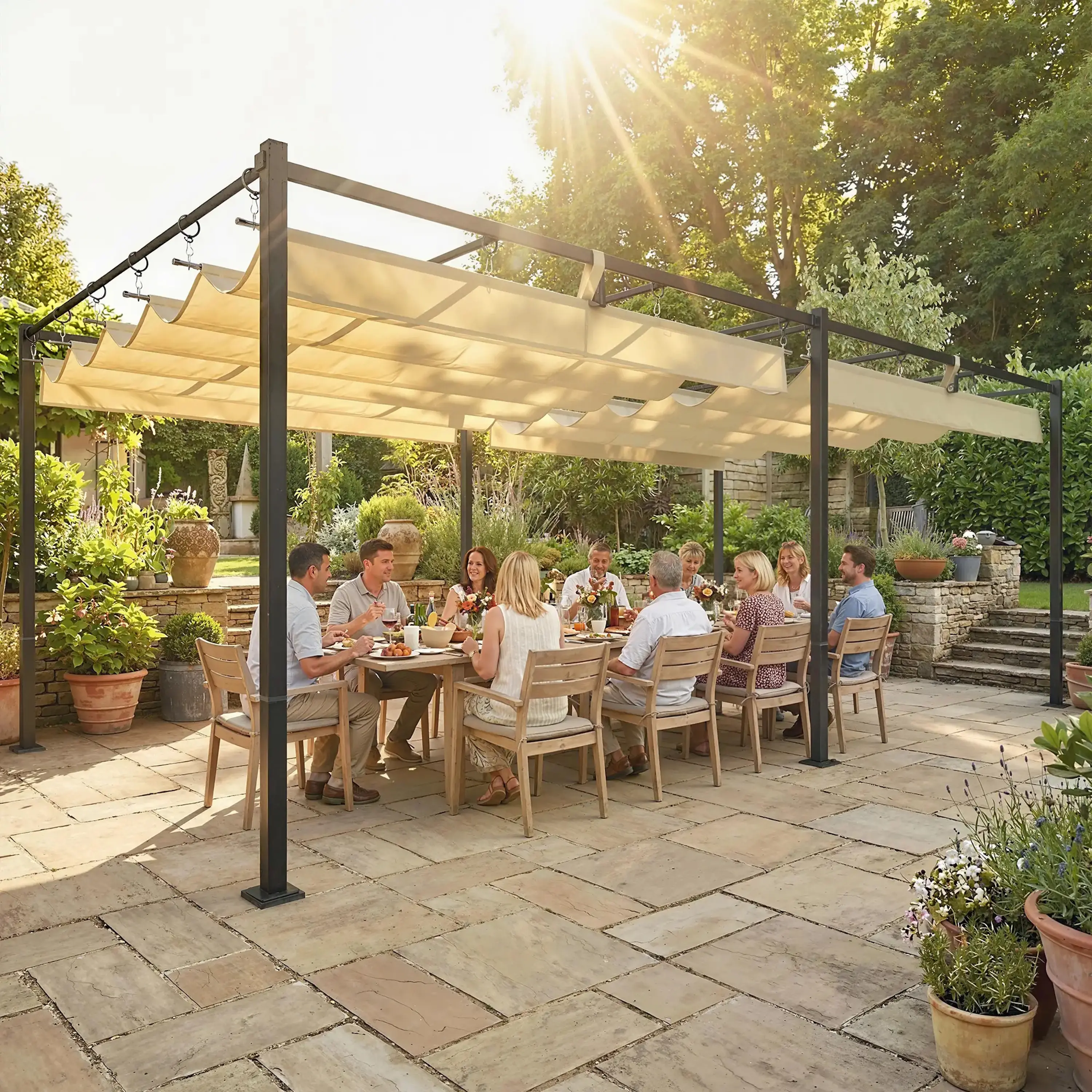 Pergola Outsunny 84C-667V00BG 5.7x2.95 (Beige) - 3