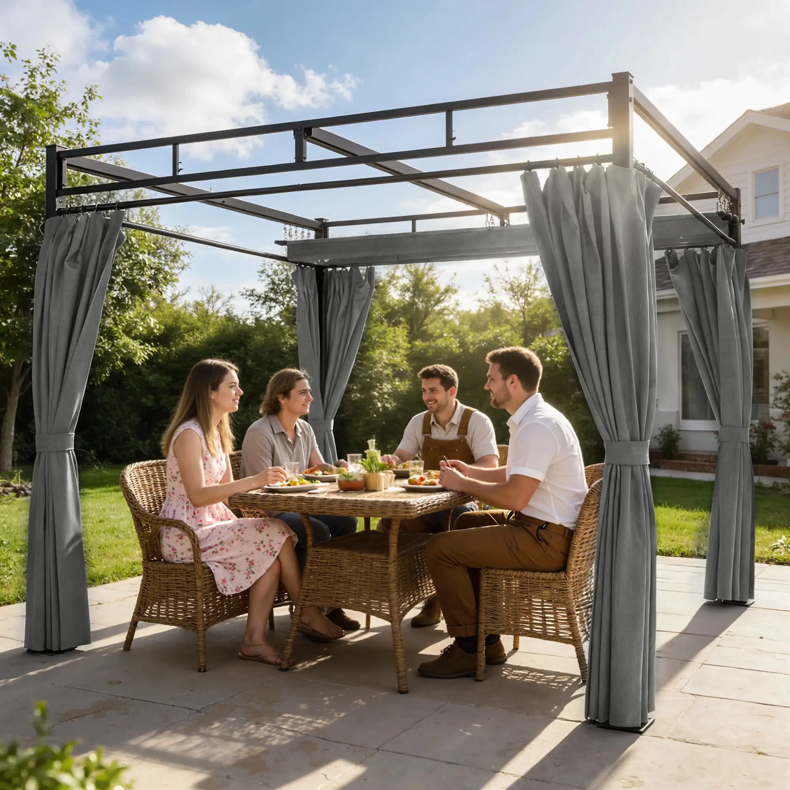Pergola Outsunny 84C-681V00CG 3x3 (Dark Grey) - 3