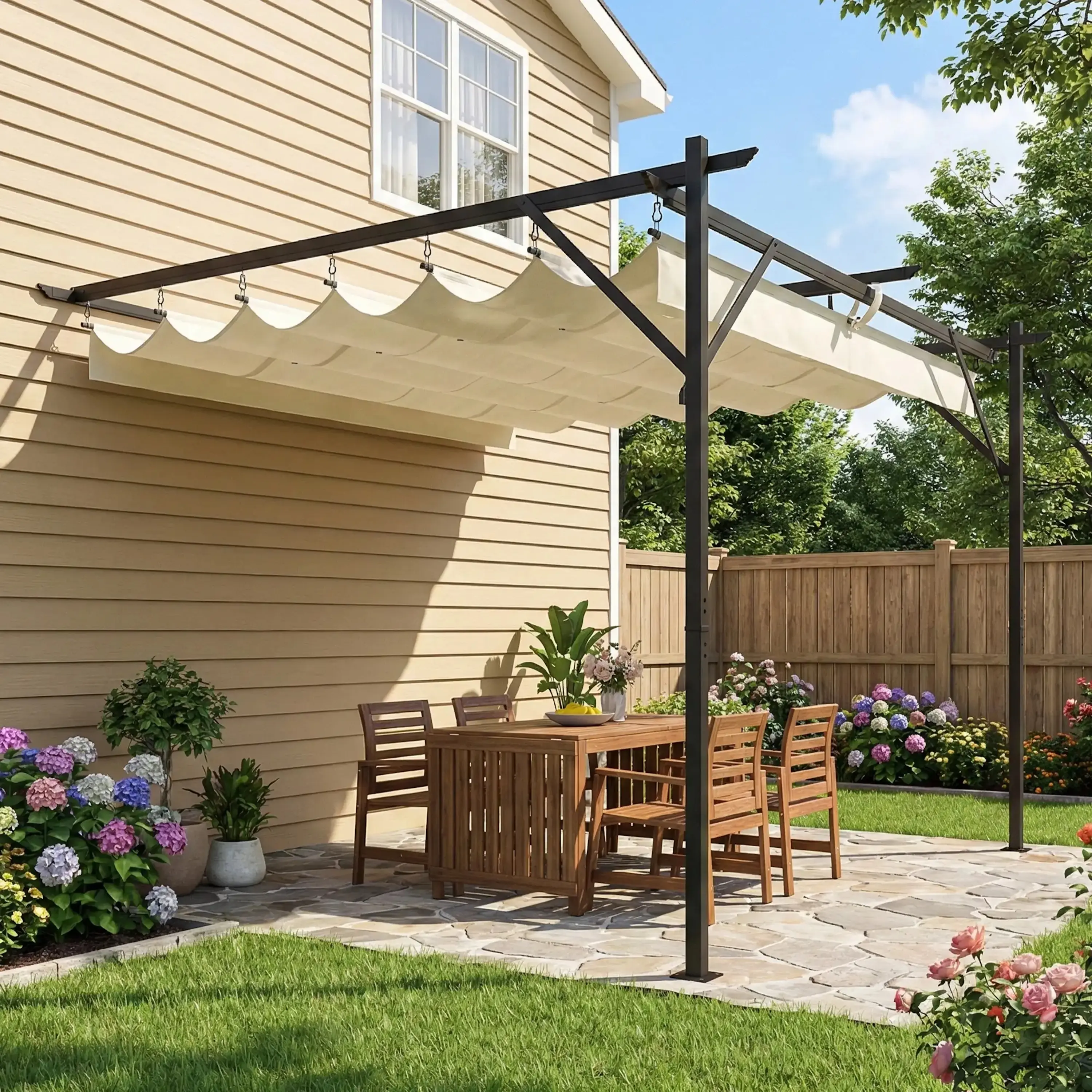 Pergola Outsunny 84C-693V00CW 3x3 (Cream-White) - 2