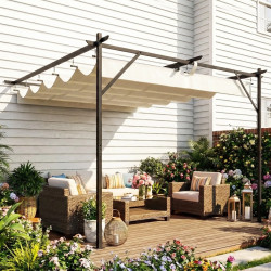 Pergola Outsunny 84C-693V00CW 3x3 (Cream-White) Thumb