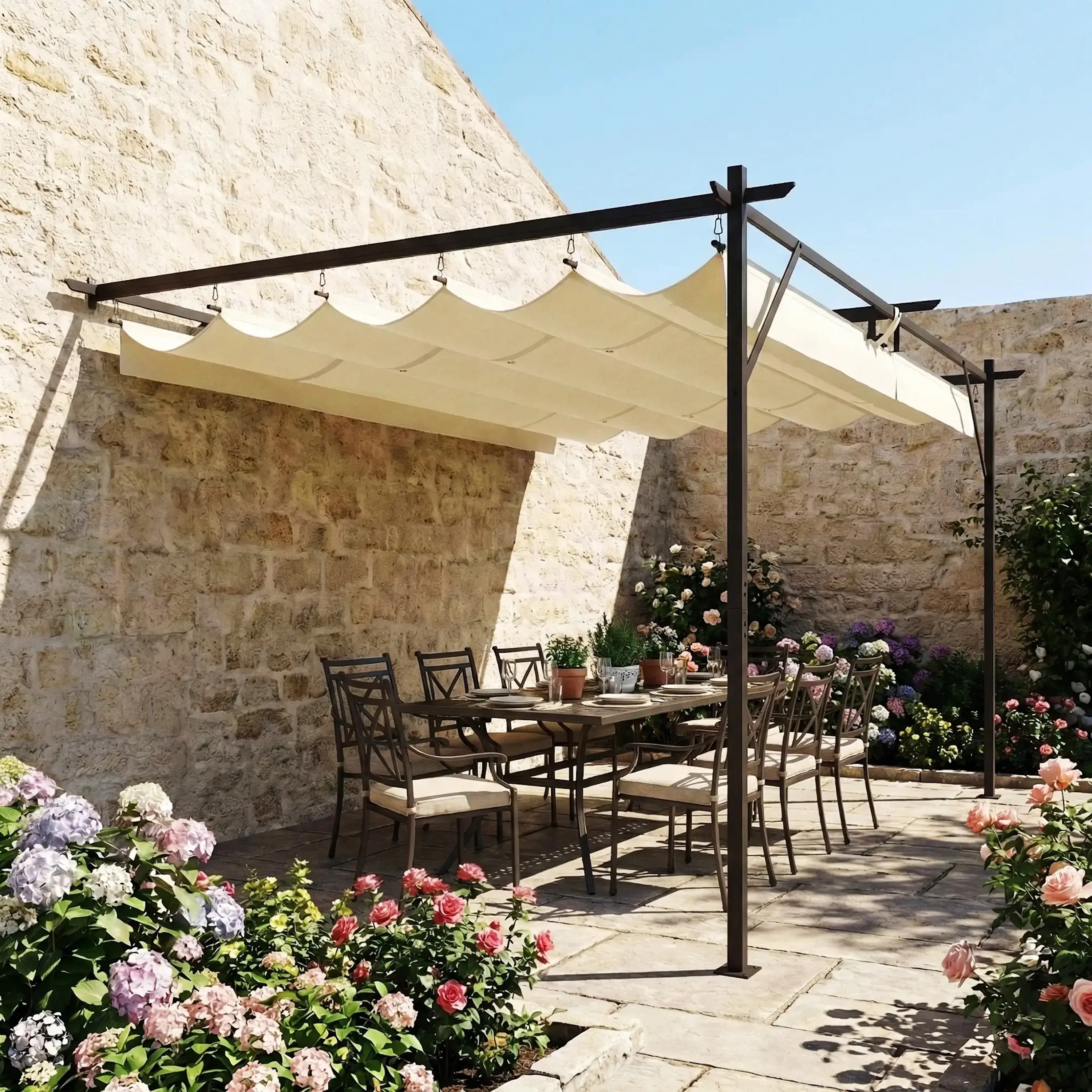 Pergola Outsunny 84C-693V01CW 3x4 (Cream) - 2