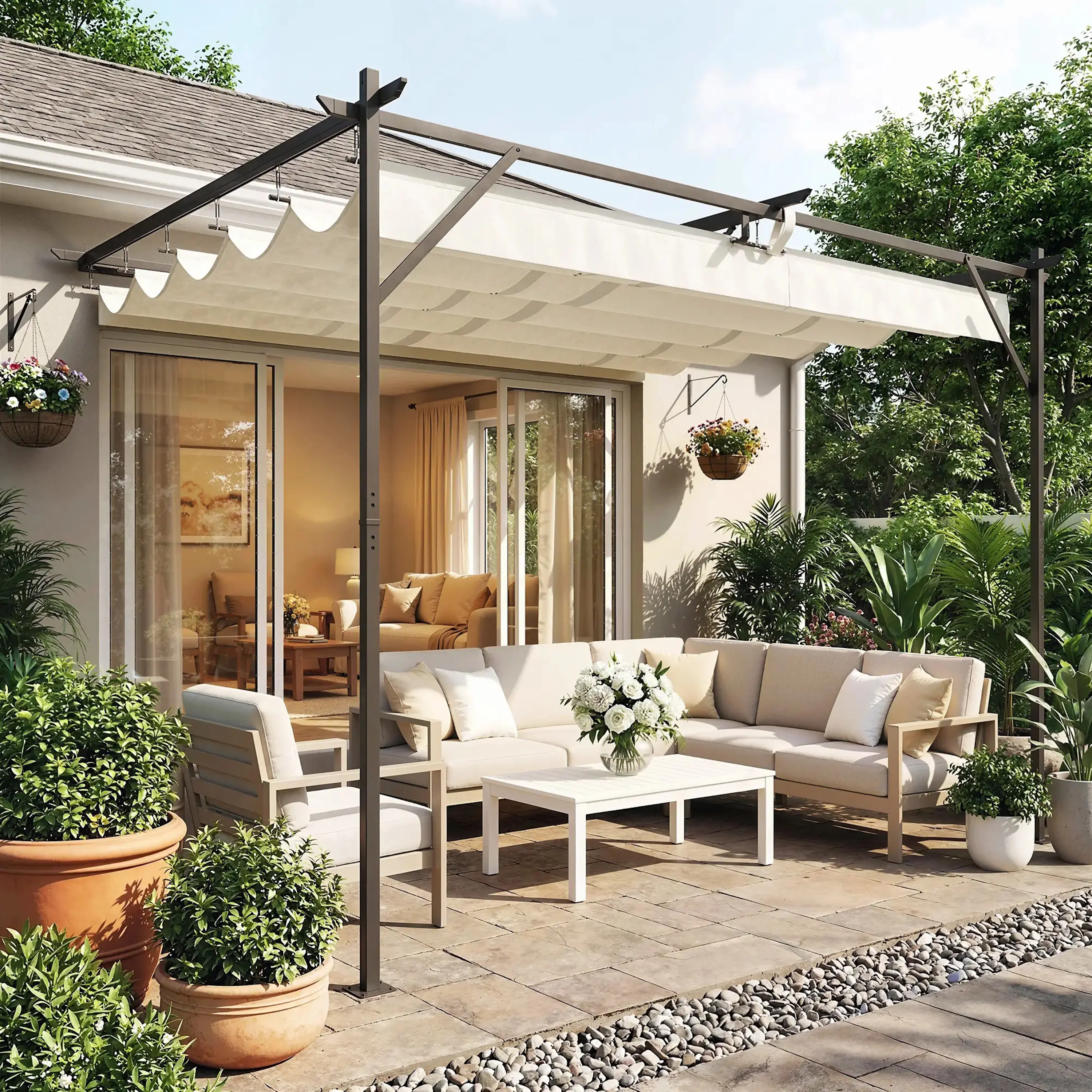 Pergola Outsunny 84C-693V01CW 3x4 (Cream) - 3
