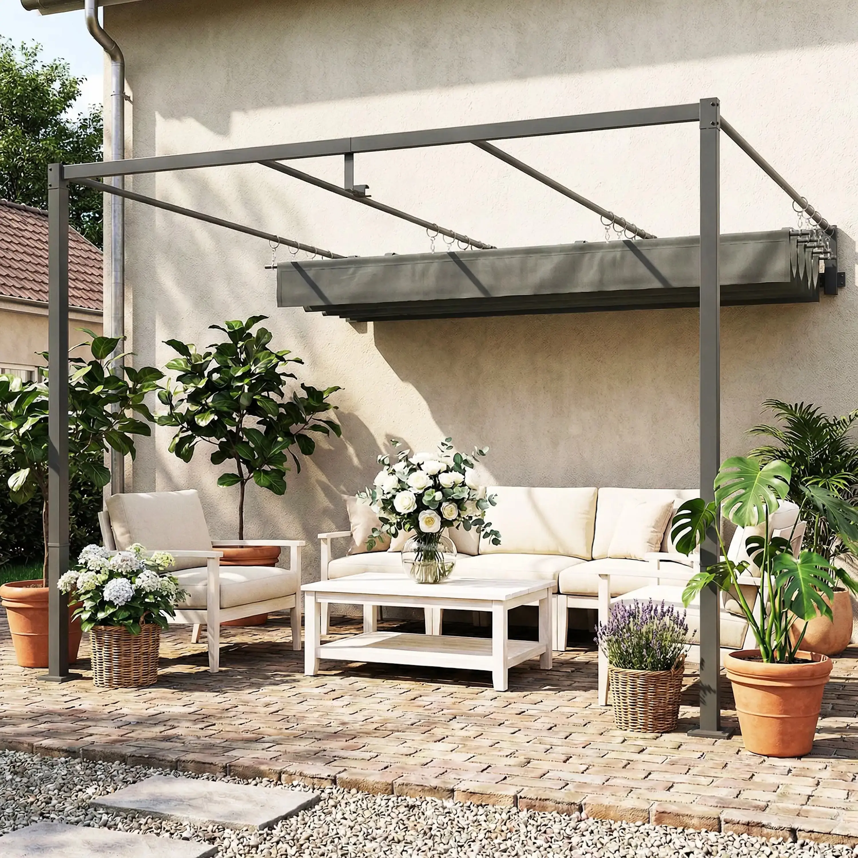 Pergola Outsunny 84C-694V00CG 3x3 (Dark Grey) - 3