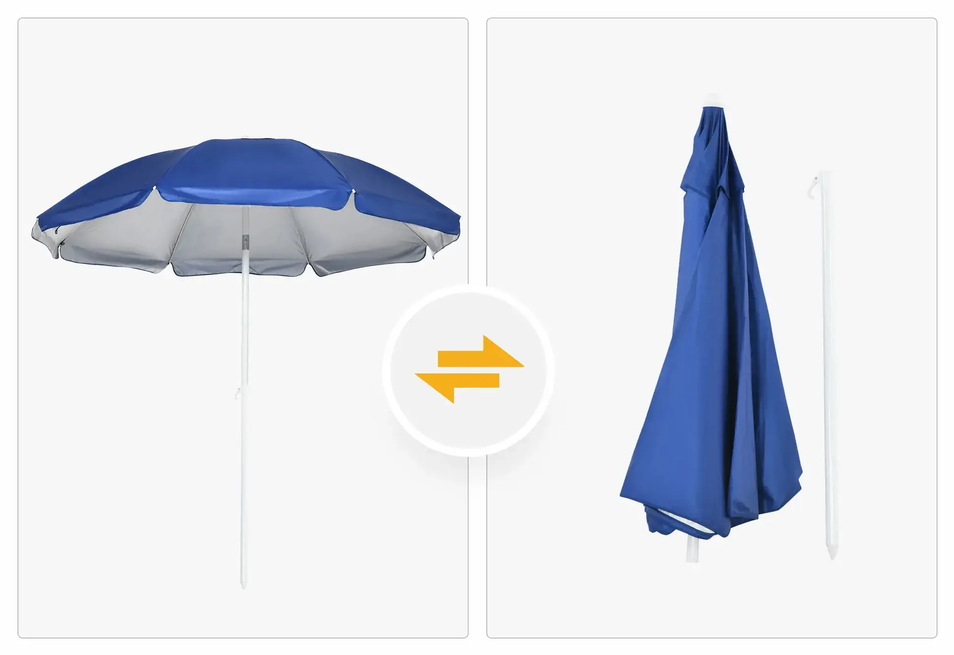 Пляжный зонт Outsunny 84D-219V00DB (Blue) - 5